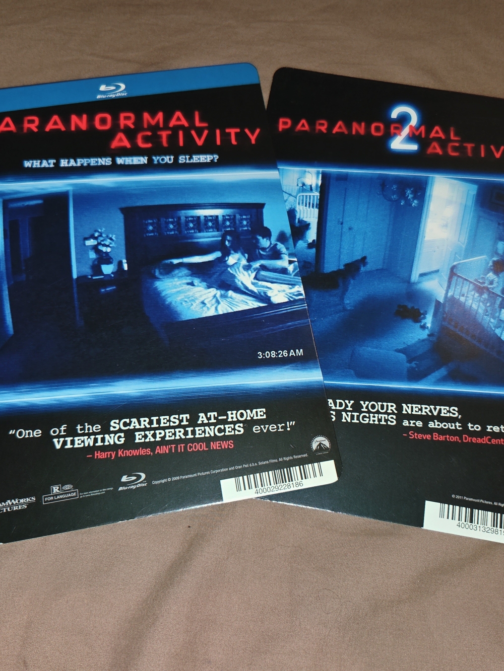 Blockbuster Paranormal Activity Promo Display Card Bundle (Lot of 2)